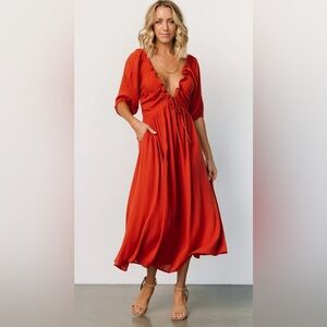 Baltic Born Red Midi Dress